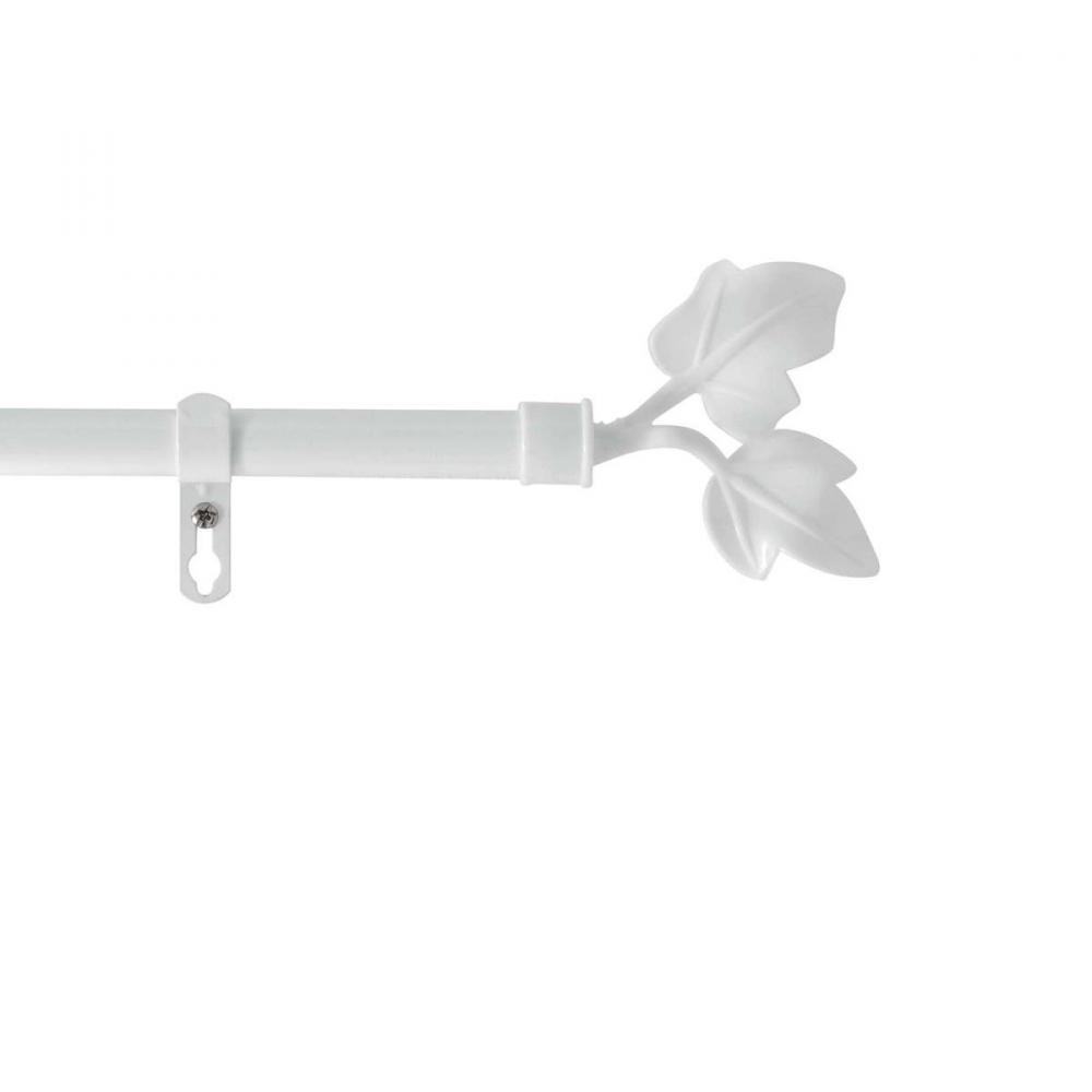 kit tringle extensible 120 à 210 cm peint lierre blanc (GiFi-IDH-4TRI/PEI/LIER/BL/1900317)