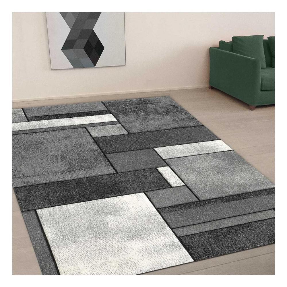 tapis moderne brillance geometrique polypropylène frisée - 160x160 carre cm (GiFi-UNA-TAPIS001446-160x160-carre)