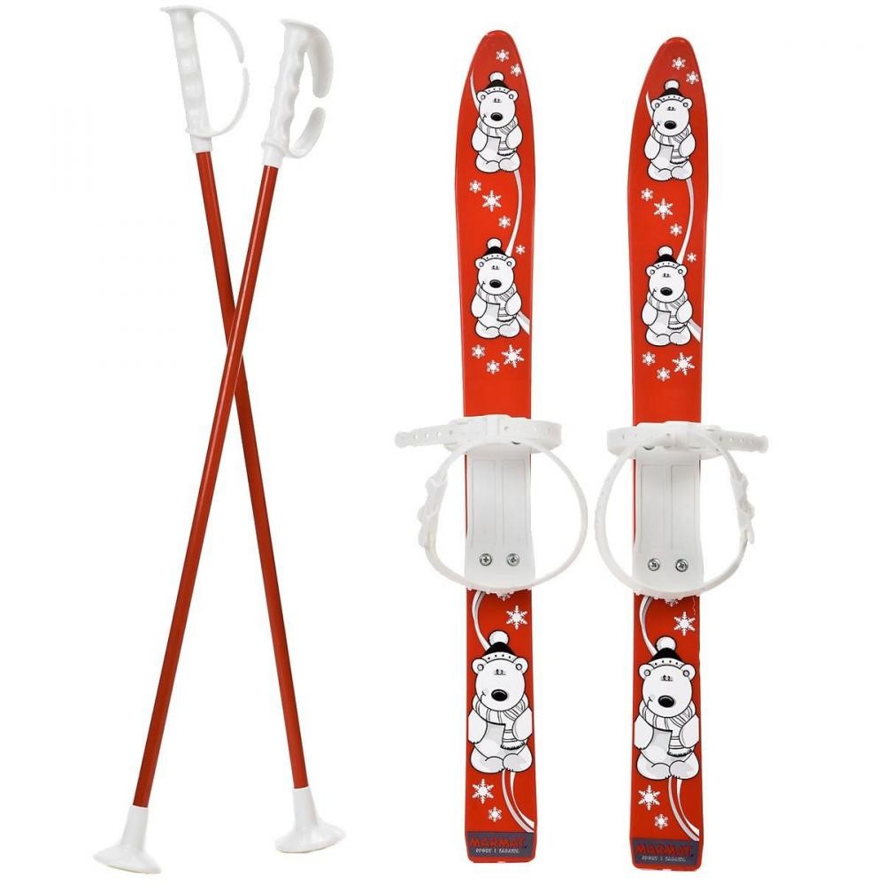 ski jeu et apprentissage enfant avec bâtons rouge 70 cm (GiFi-MON-561_1242)