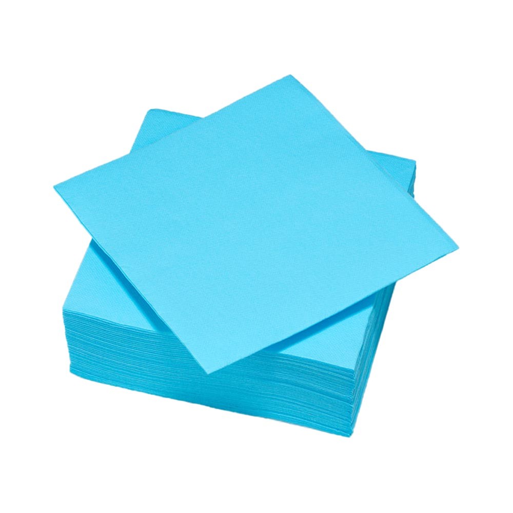 serviette carrée bleu clair 2 plis en papier x40 (GiFi-238724X)
