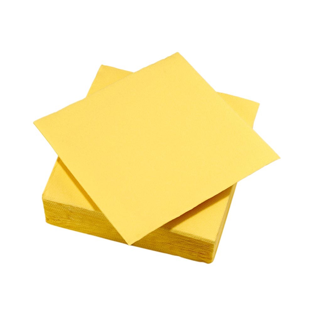 serviette jetable 2 plis jaune canari x40 (GiFi-253681X)