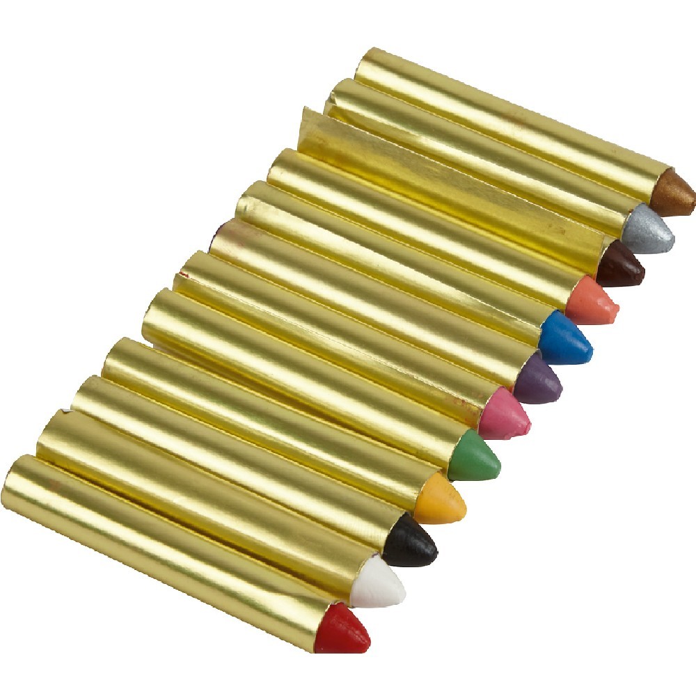 crayon maquillage de supporter x12 (GiFi-295007X)