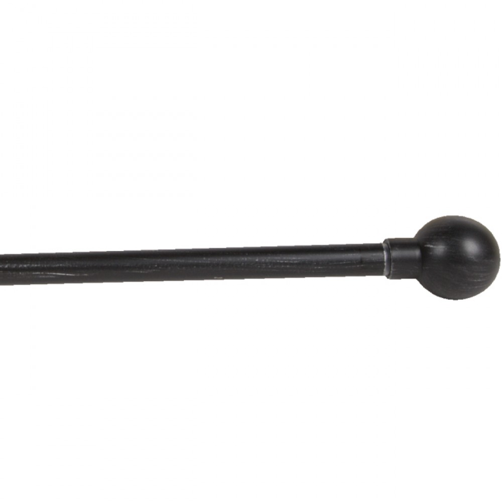 tringle à vitrage extensible 40-60 cm embout boule noir vieilli (GiFi-318229X)