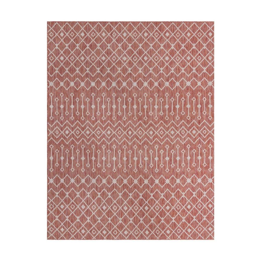 tapis extérieur - 67x180cm - rouge - 100% polypropylène - 192 000pts/m2 - st tropez (GiFi-IMS-TPM-631-R2)