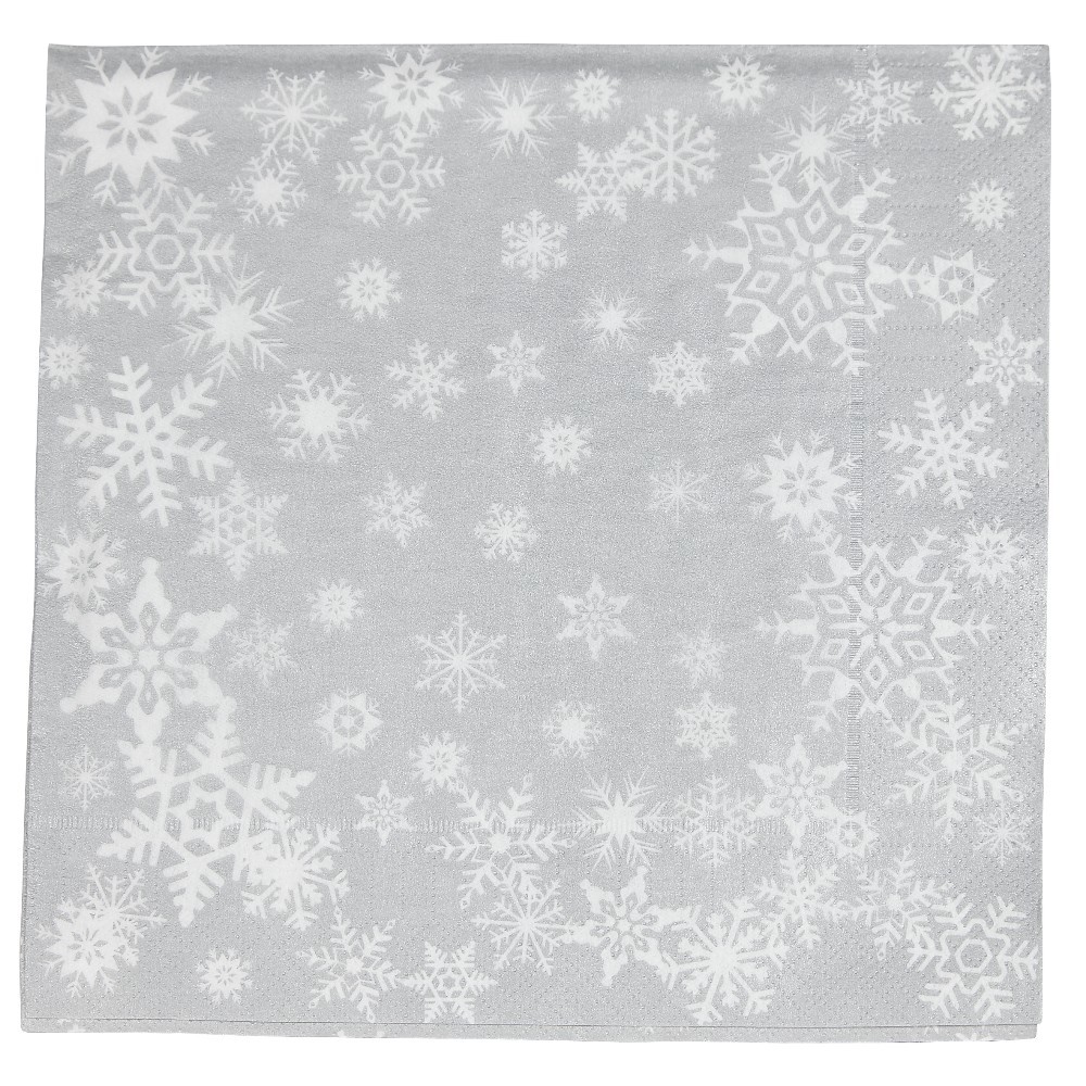 serviette de noël en papier motif pluie de flocons x 20 (GiFi-339208X)