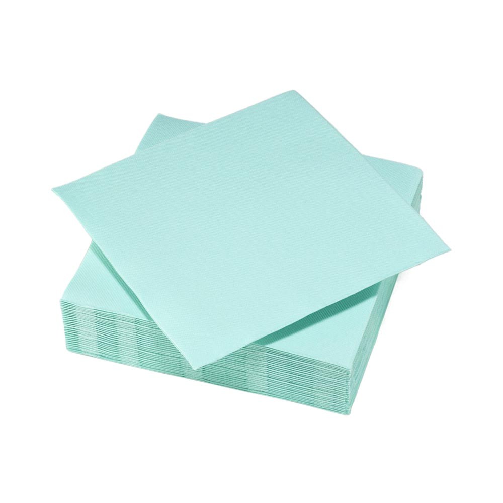 serviette en papier ouate 2 plis vert d'eau x40 (GiFi-347582X)
