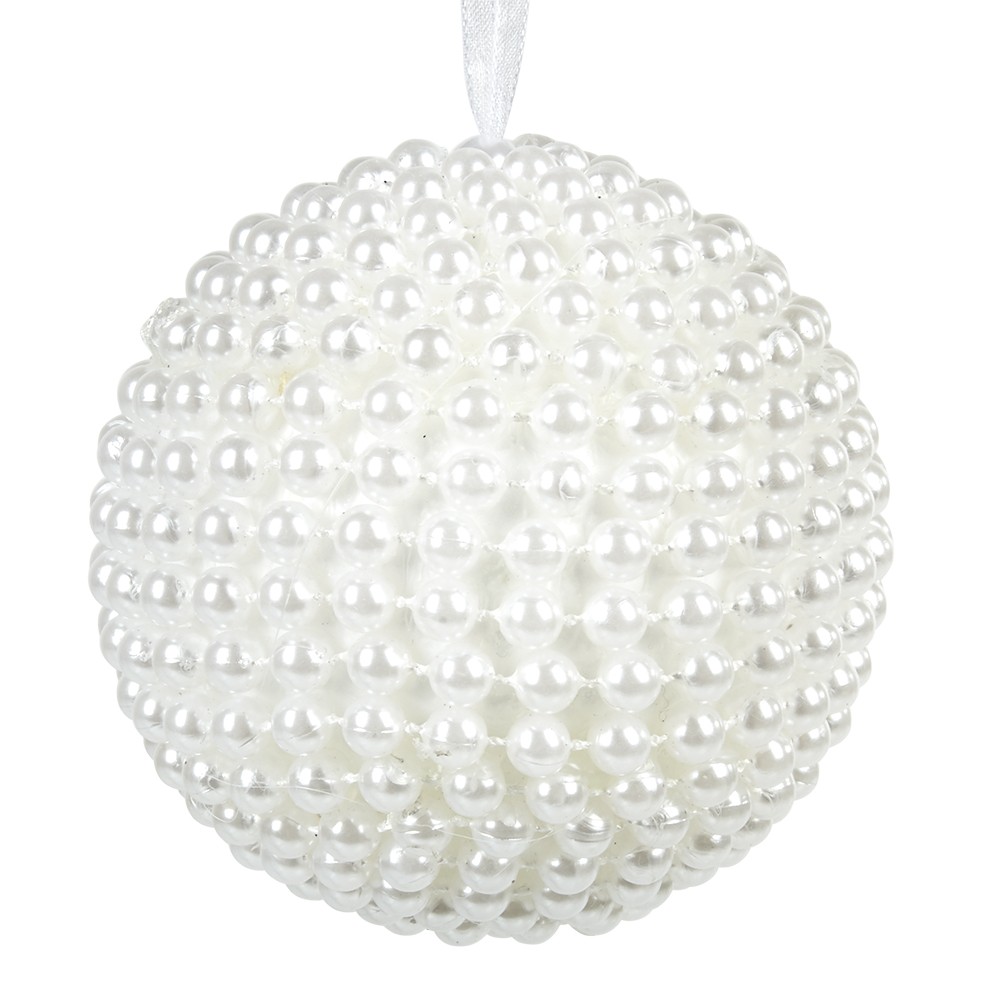 boule de noël perle blanche (GiFi-351138X)