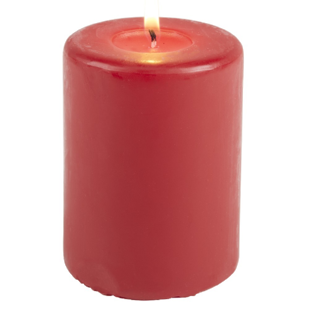 bougie cylindrique rouge 40 h (GiFi-351707X)