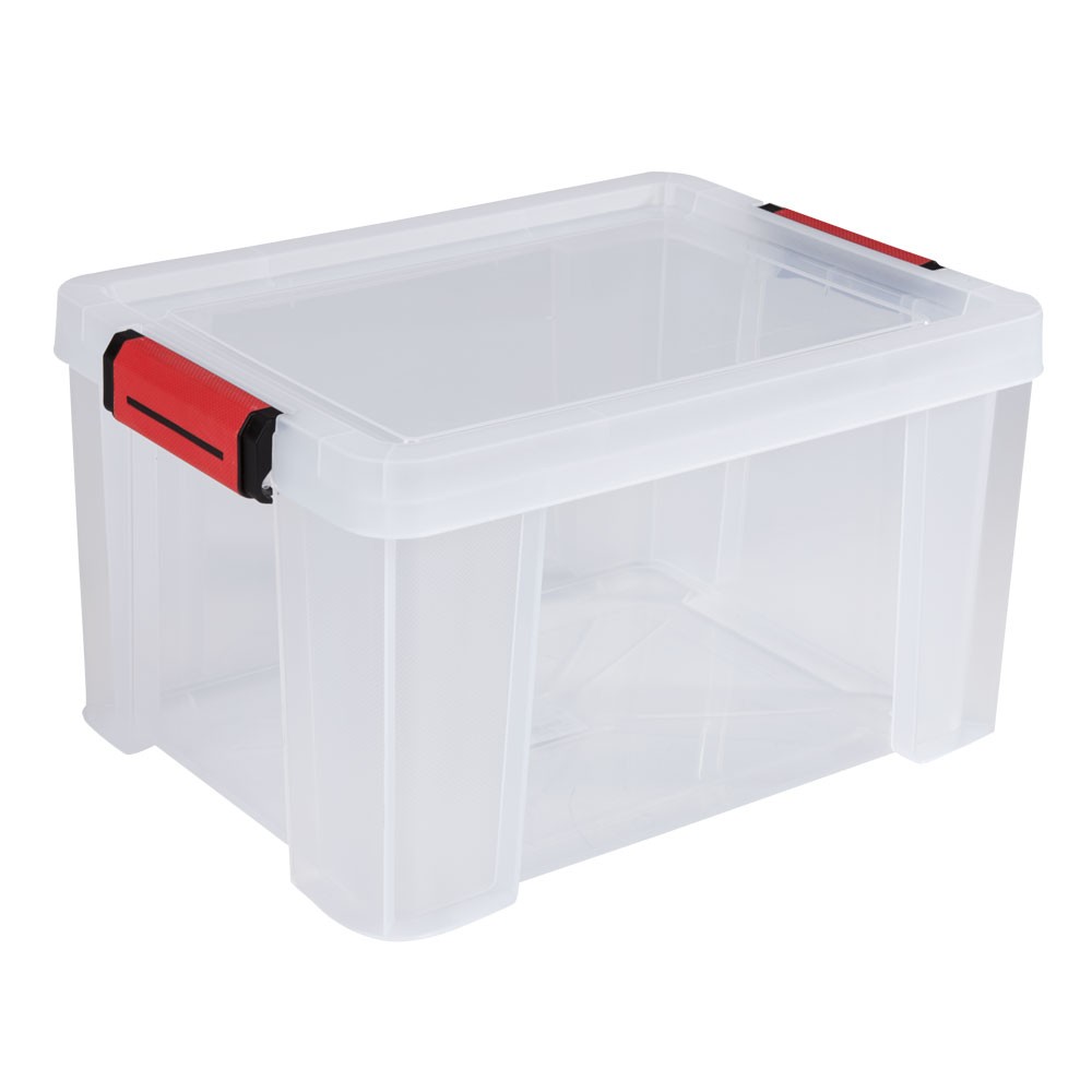 box de rangement transparente couvercle clips rouge 17 l (GiFi-369917X)