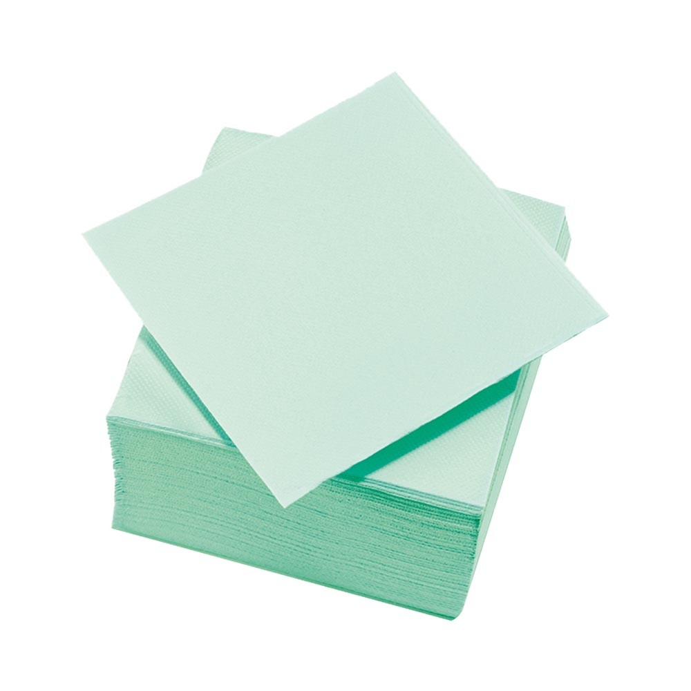 serviette cocktail 2 plis en papier vert pastel x40 (GiFi-382458X)