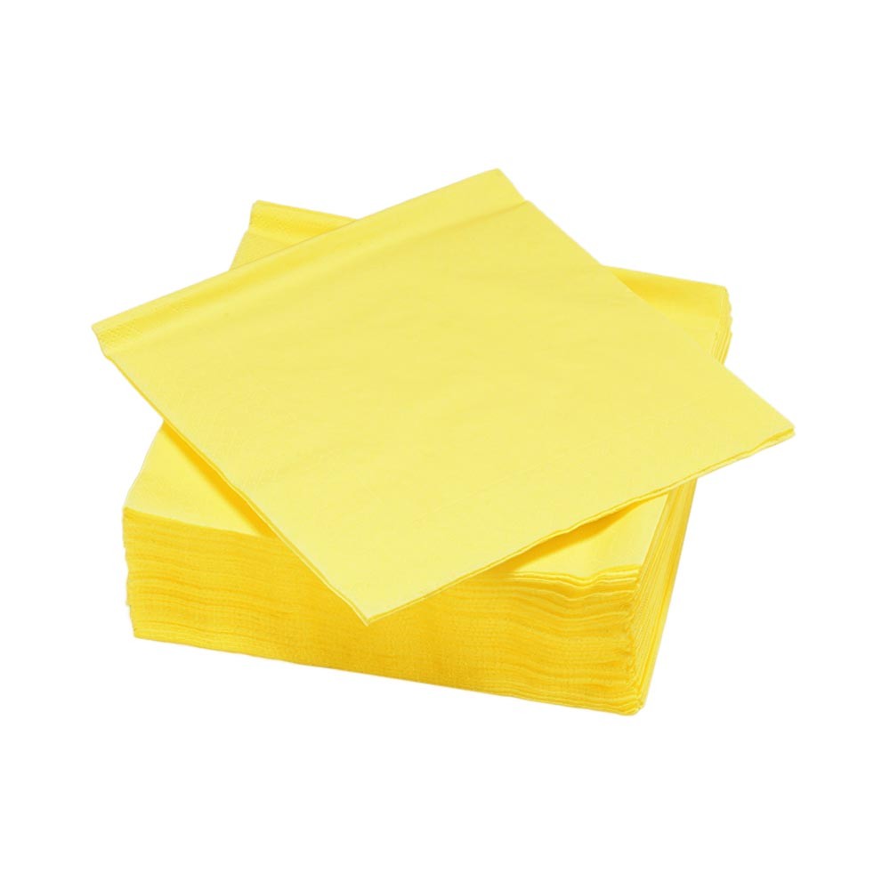 serviette jetable 2 plis jaune canari x50 (GiFi-382469X)