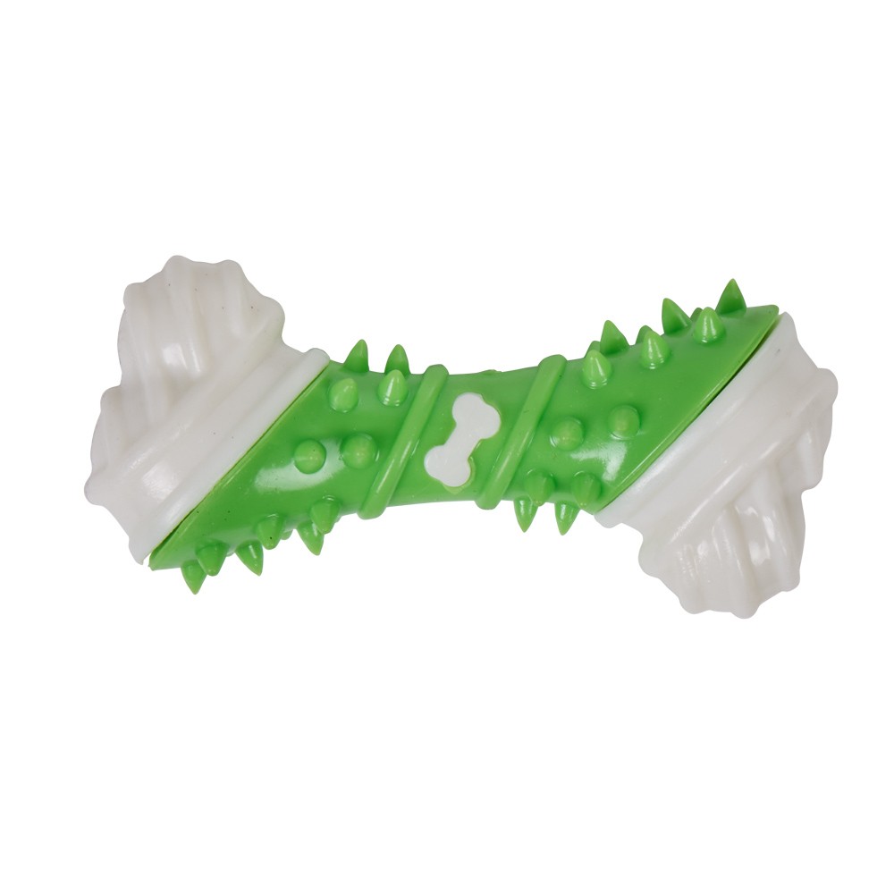 jouet forme os pour chien chicken flavor vert et blanc (GiFi-383883X)