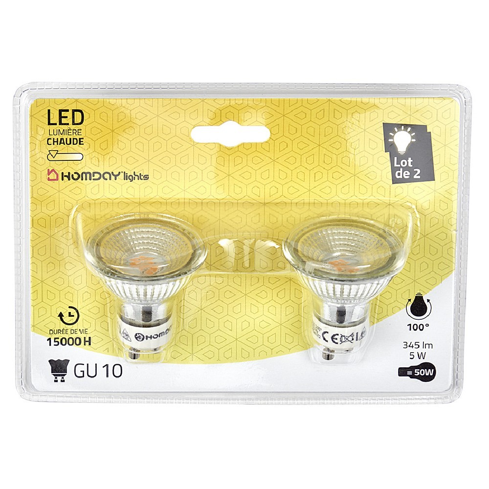 ampoule ledx2 gu10 5w (GiFi-384382X)