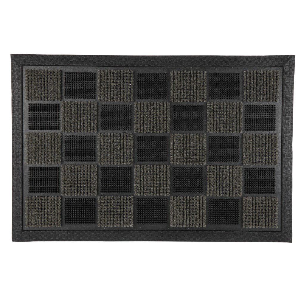 tapis grattant damier noir et gris (GiFi-385956X)