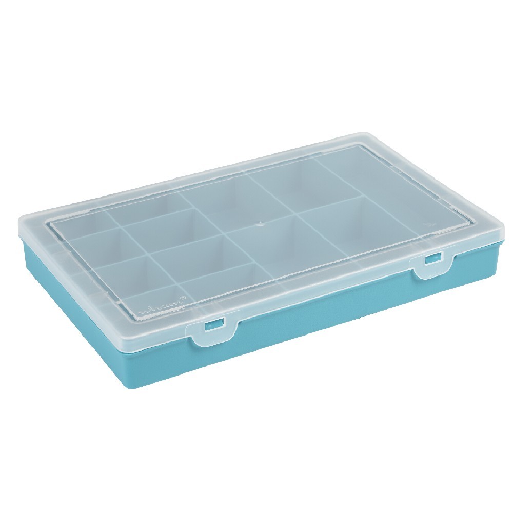 boîte de rangement plastique 13 compartiments bleu (GiFi-395349X)