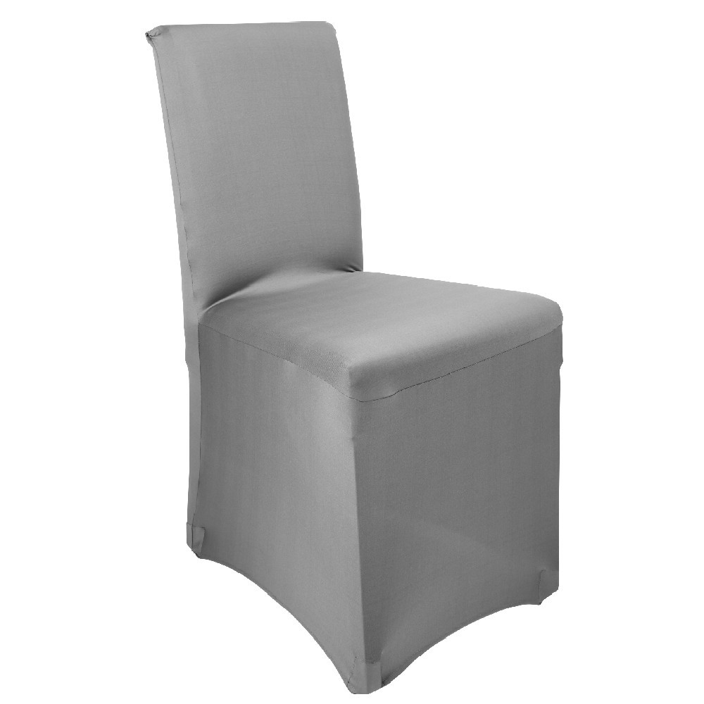 housse de chaise uni gris foncé (GiFi-410015X)