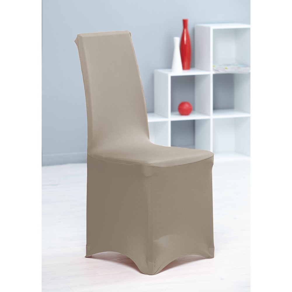 housse de chaise taupe uni (GiFi-410024X)