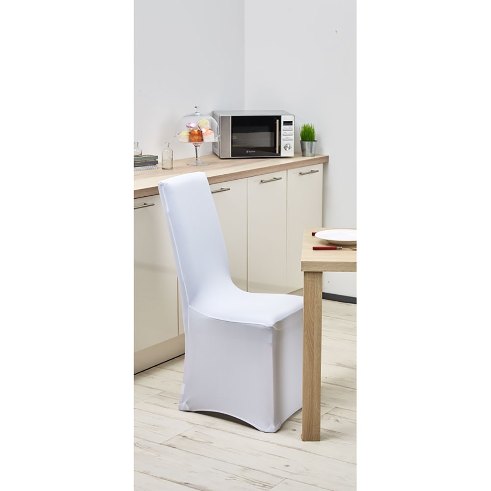 housse de chaise uni blanc (GiFi-410038X)