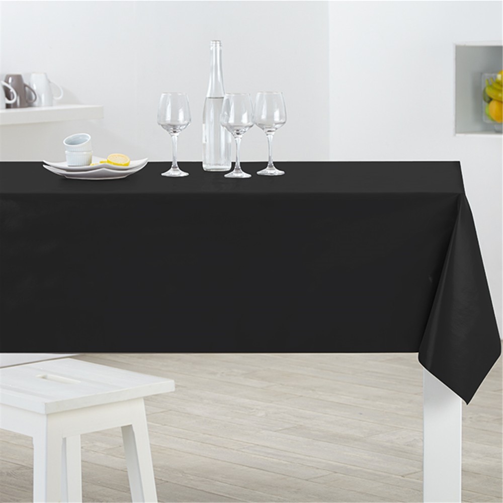 nappe rectangulaire en toile ciree noir (GiFi-410799X)