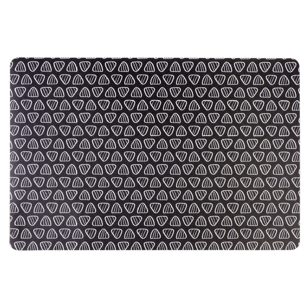 set de table rectangulaire plastique motif triangles rayés noir blanc (GiFi-411169X)