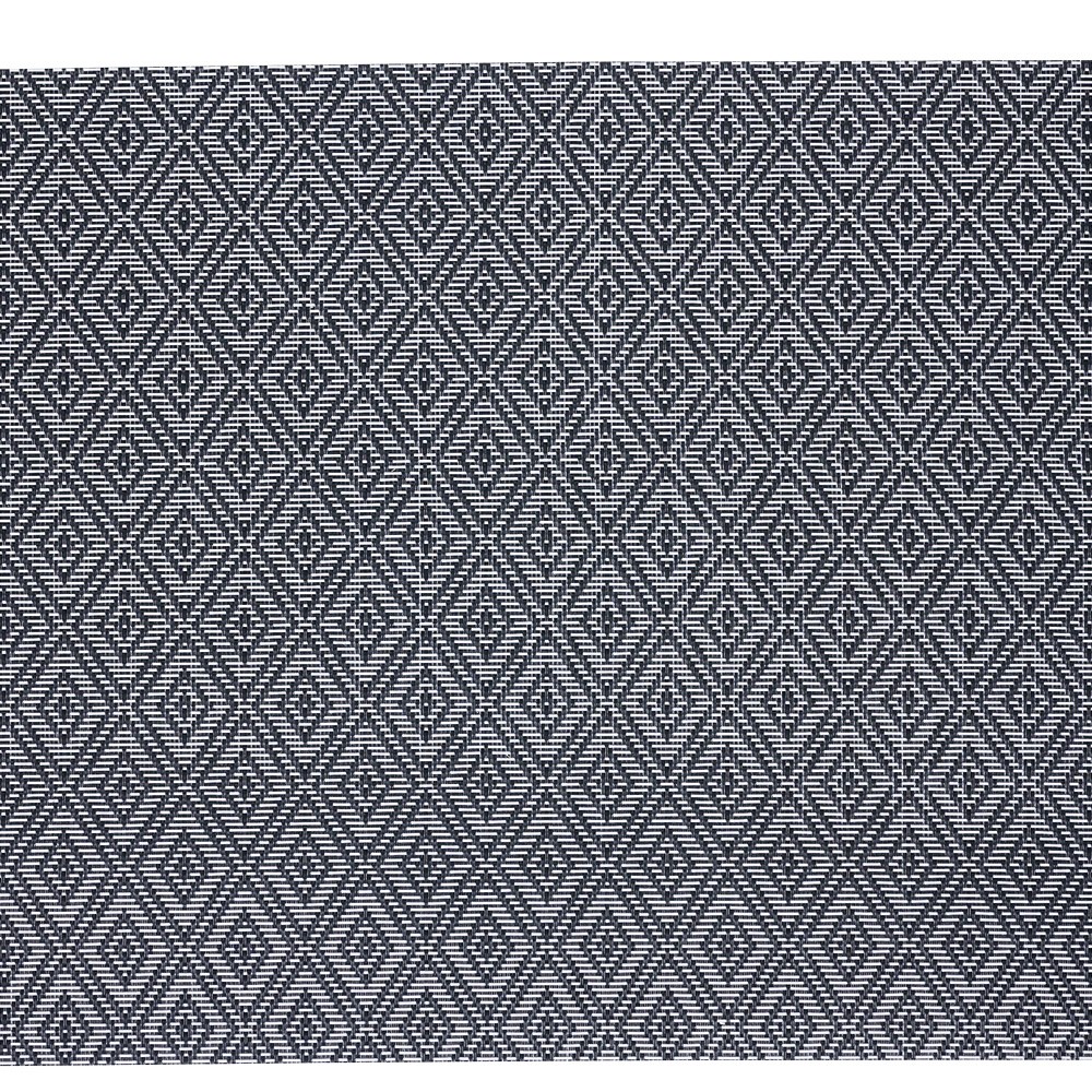 set de table rectangulaire textilène imprimé losanges noir blanc (GiFi-411269X)
