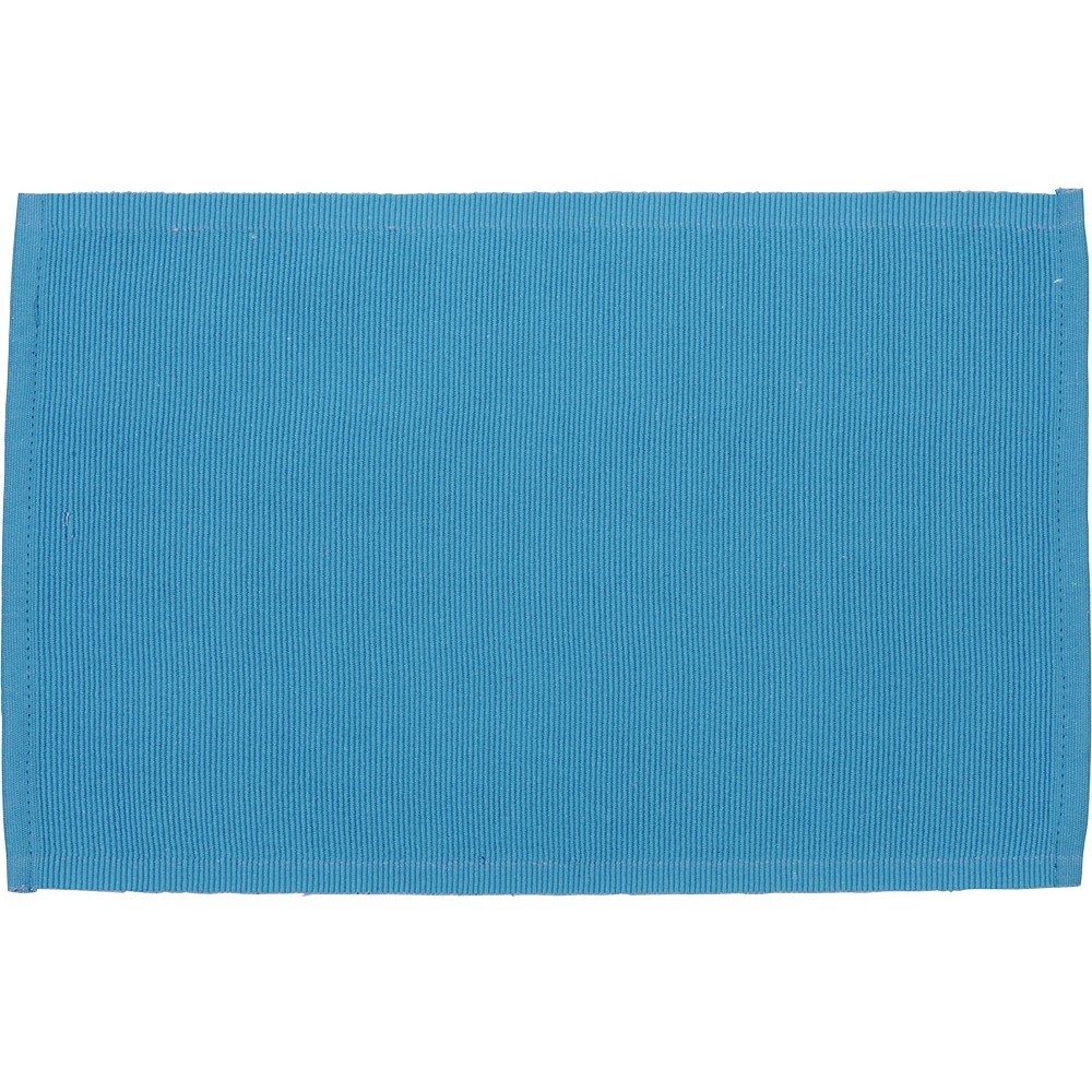 set de table rectangulaire en coton uni bleu (GiFi-411305X)