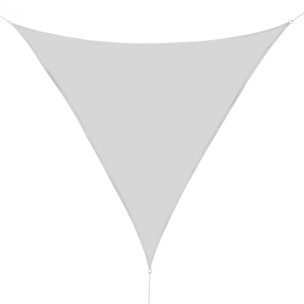 voile d'ombrage triangulaire grande taille 4 x 4 x 4 m polyester imperméabilisé haute densité 160 g/m² gris (GiFi-AOS-840-138)