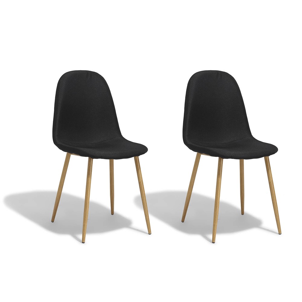 chaise gaby noire x 2 (GiFi-431817X)