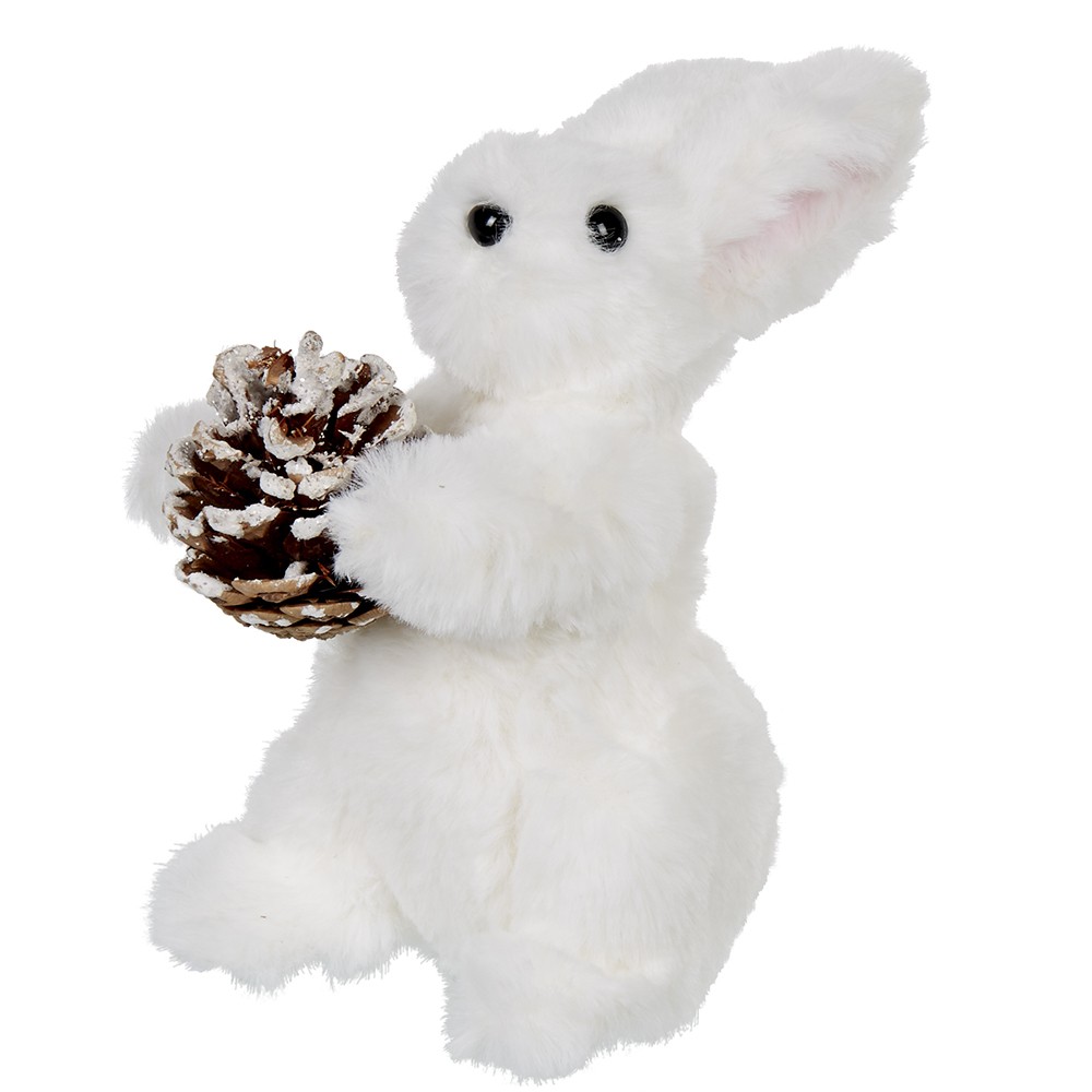 lapin blanc à poser h14 cm (GiFi-468193X)