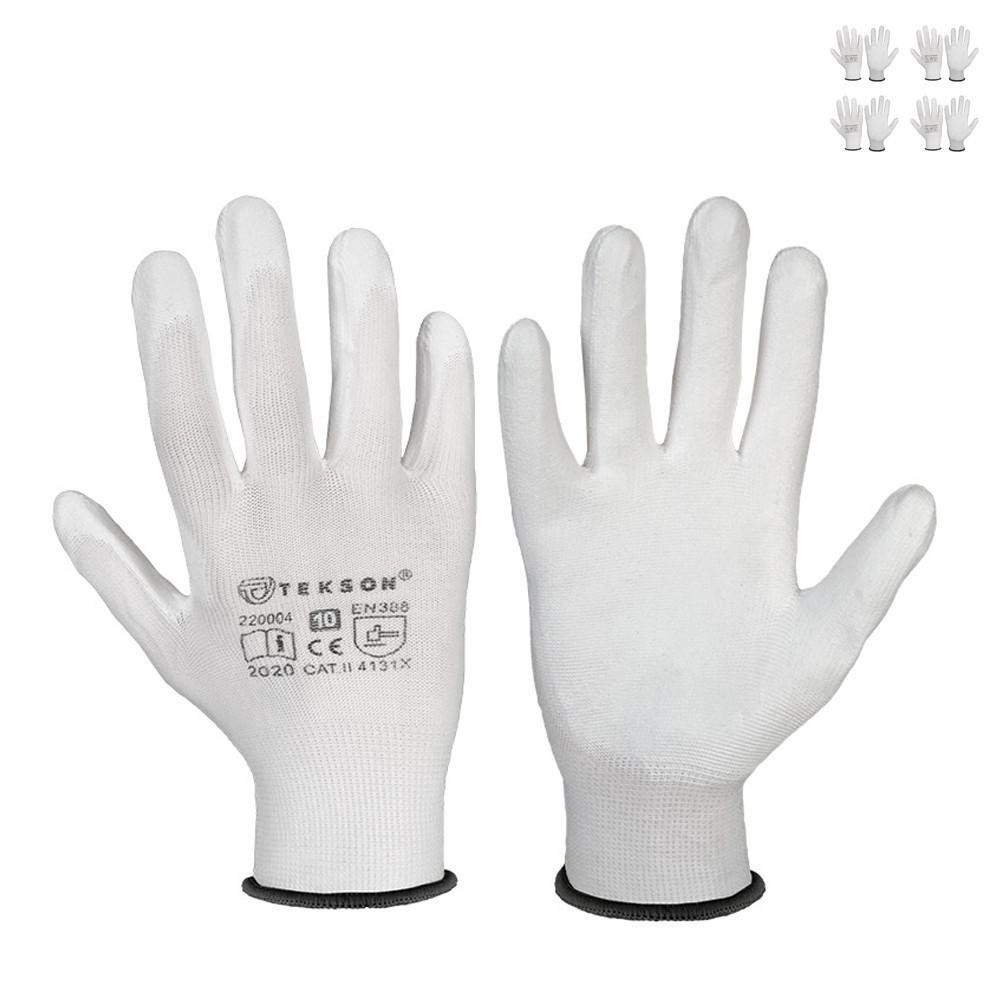 lot de 5_rota gants de bricolage multi-usages et jardinage t.10 - blanc (GiFi-MON-839_1658)