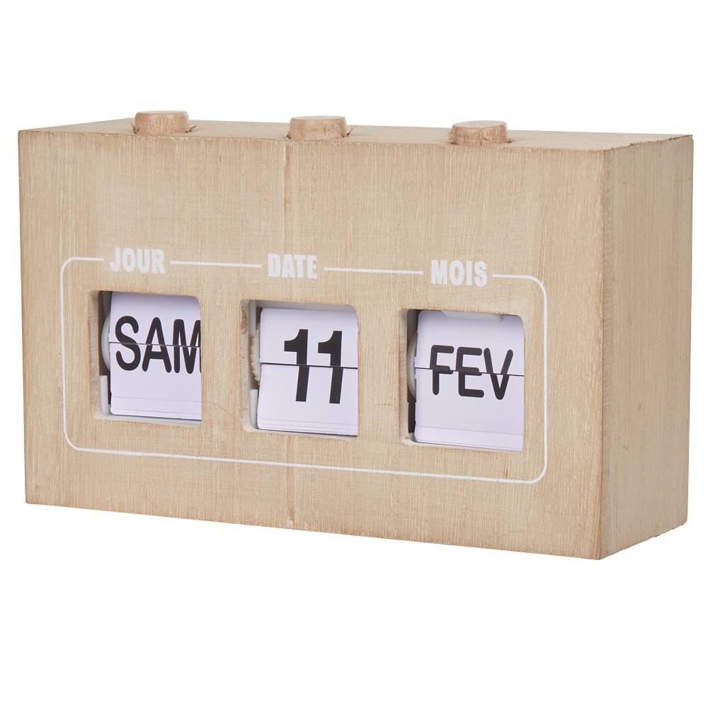 calendrier perpétuel dans un coffret bois (GiFi-502403X)