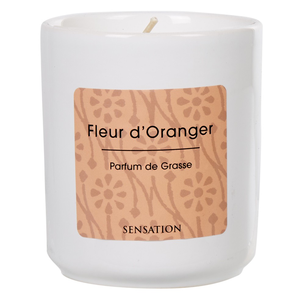 bougie parfumée au parfum de grasse senteur fleur d'oranger (GiFi-504888X)
