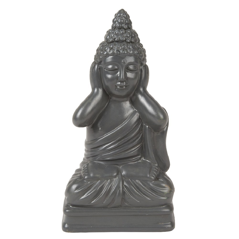 statue bouddha de la sagesse résine gris foncé (GiFi-505908X)