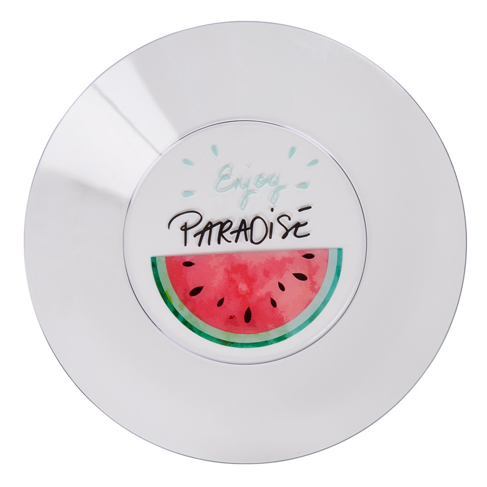 assiette plate plastique pastèque envoy paradise (GiFi-510504X)