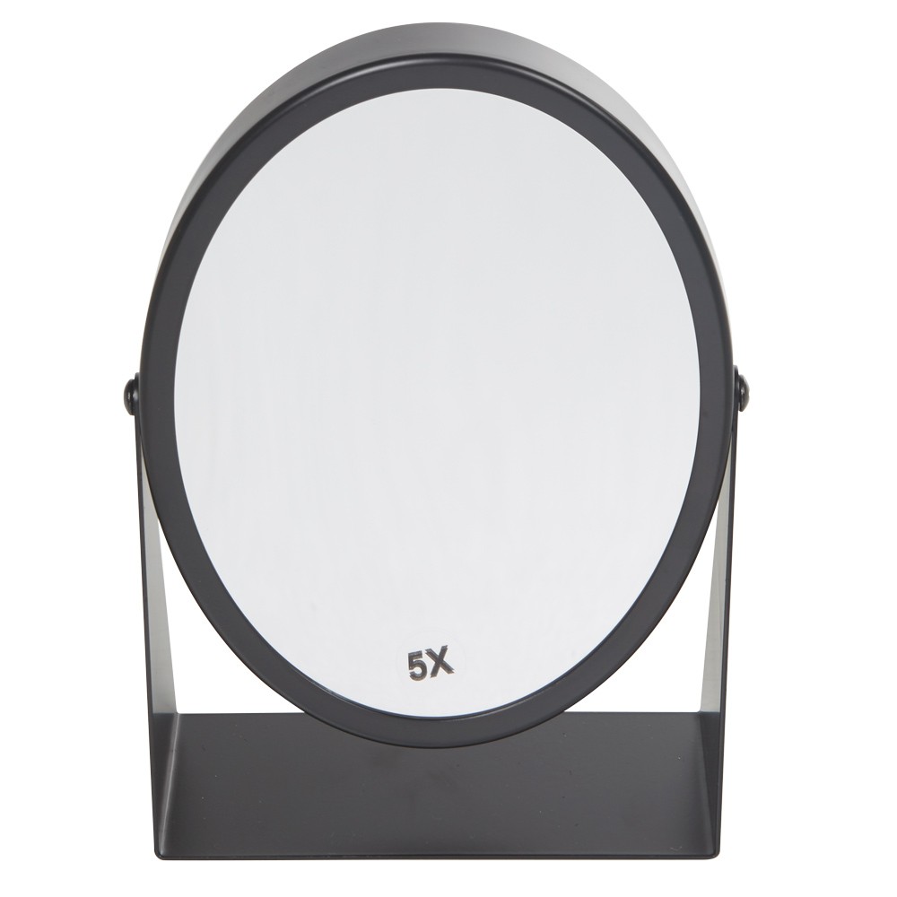 miroir ovale à poser métal noir (GiFi-515277X)