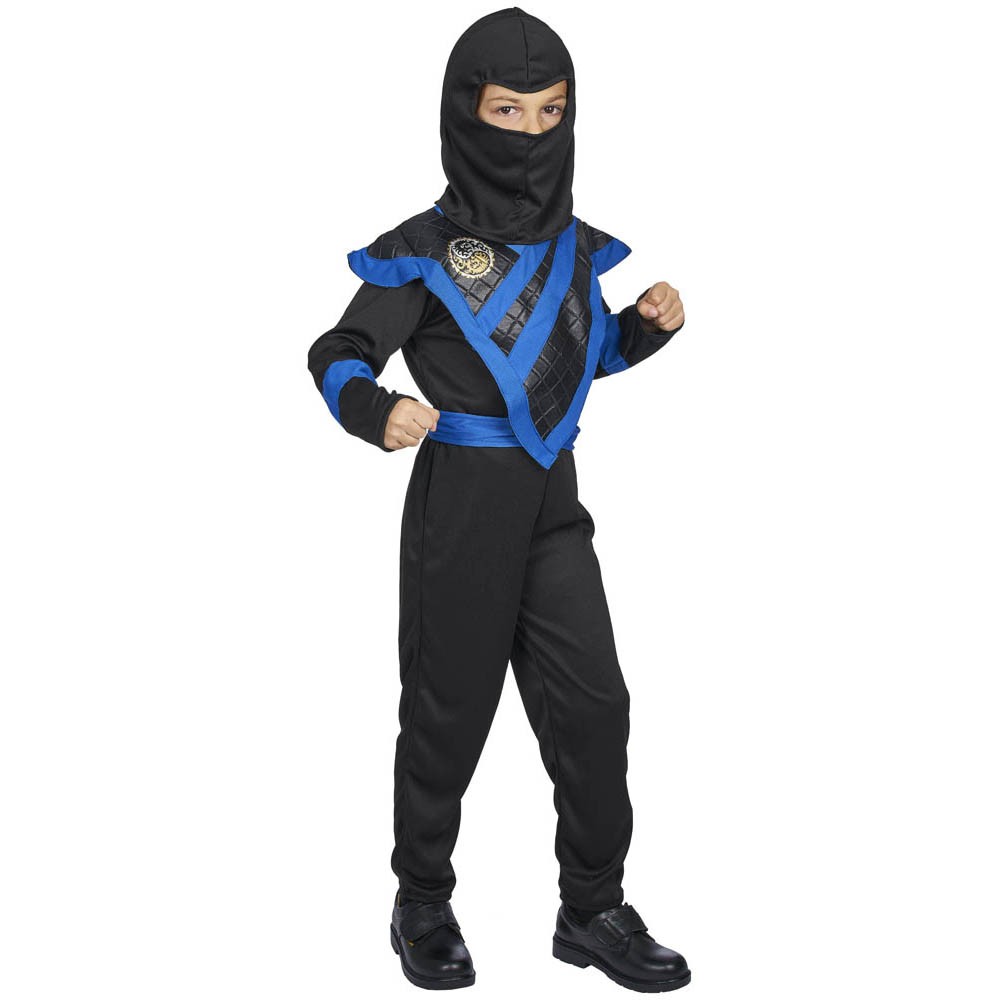 déguisement ninja noir et bleu 11/14 ans (GiFi-516830X)