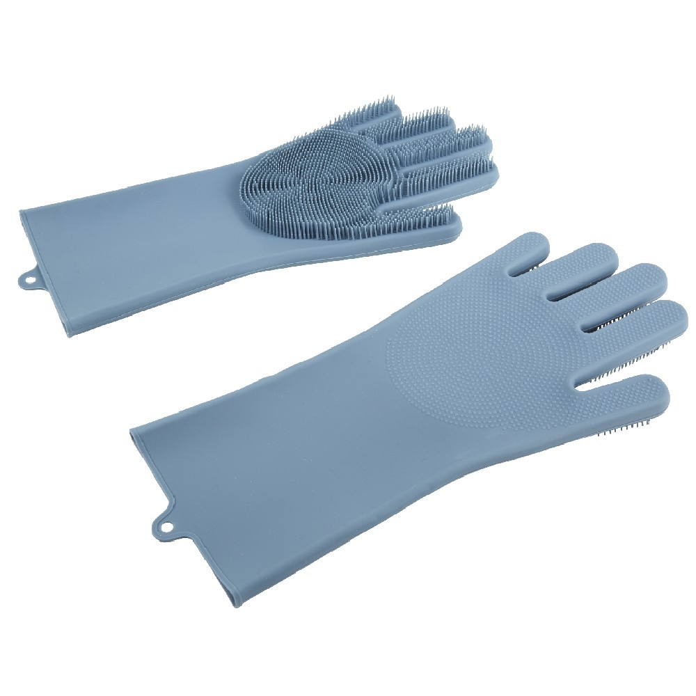 gant en silicone pour vaisselle bleu x2 (GiFi-521324X)