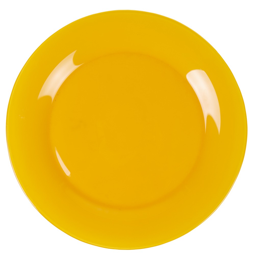 assiette plate ronde luminarc unie jaune moutarde zana (GiFi-527390X)