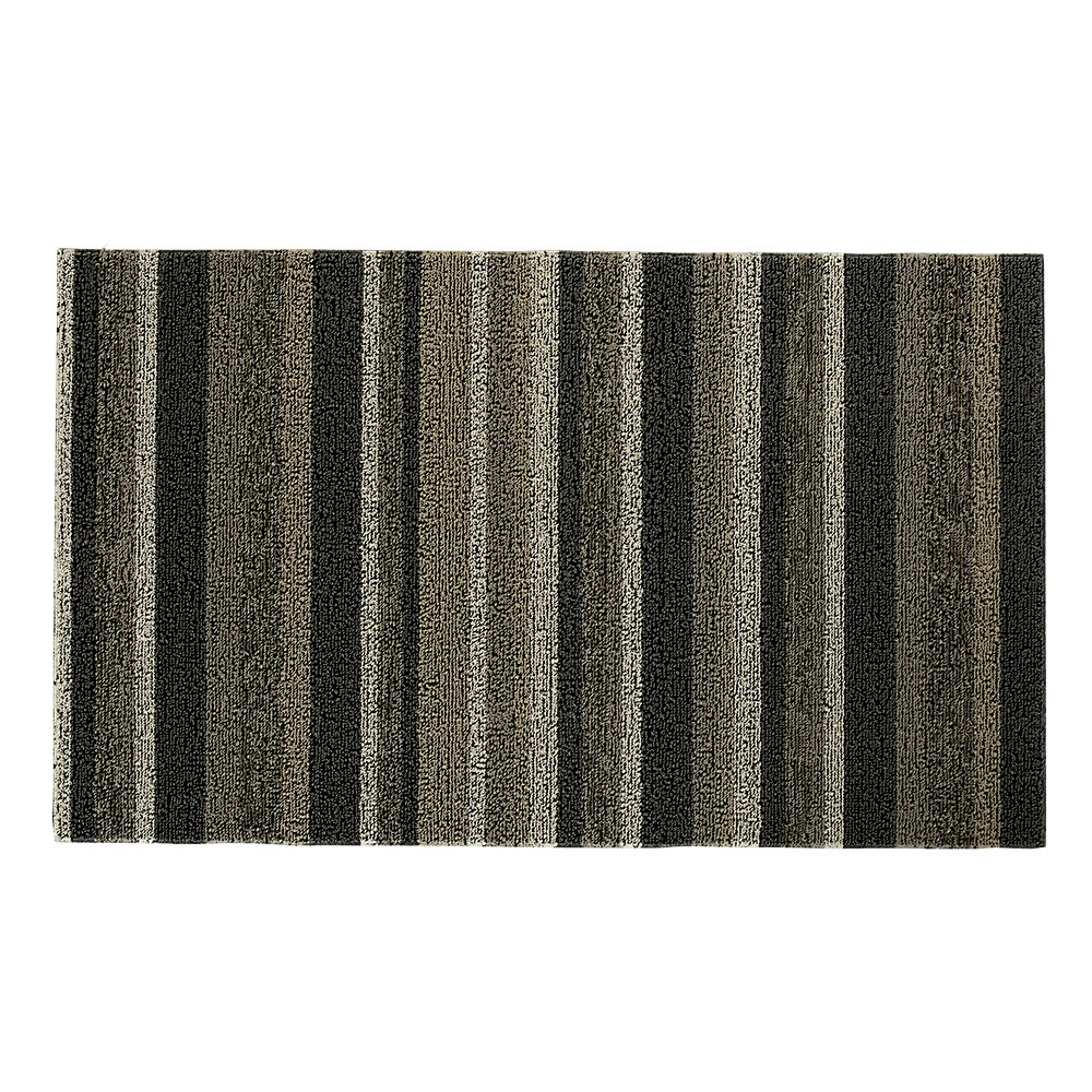 tapis d'extérieur rayé marron beige 75x45 cm (GiFi-531041X)