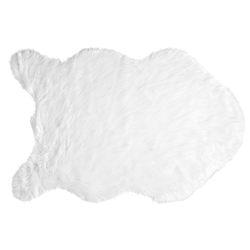 tapis à poils longs furcy blanc (GiFi-532375X)