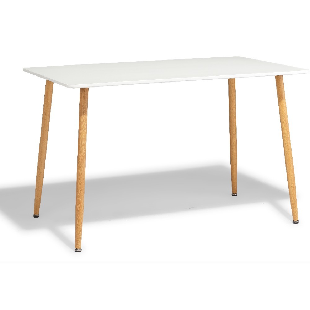 table 4 à 6 couverts bergen bois clair et blanc (GiFi-533548X)