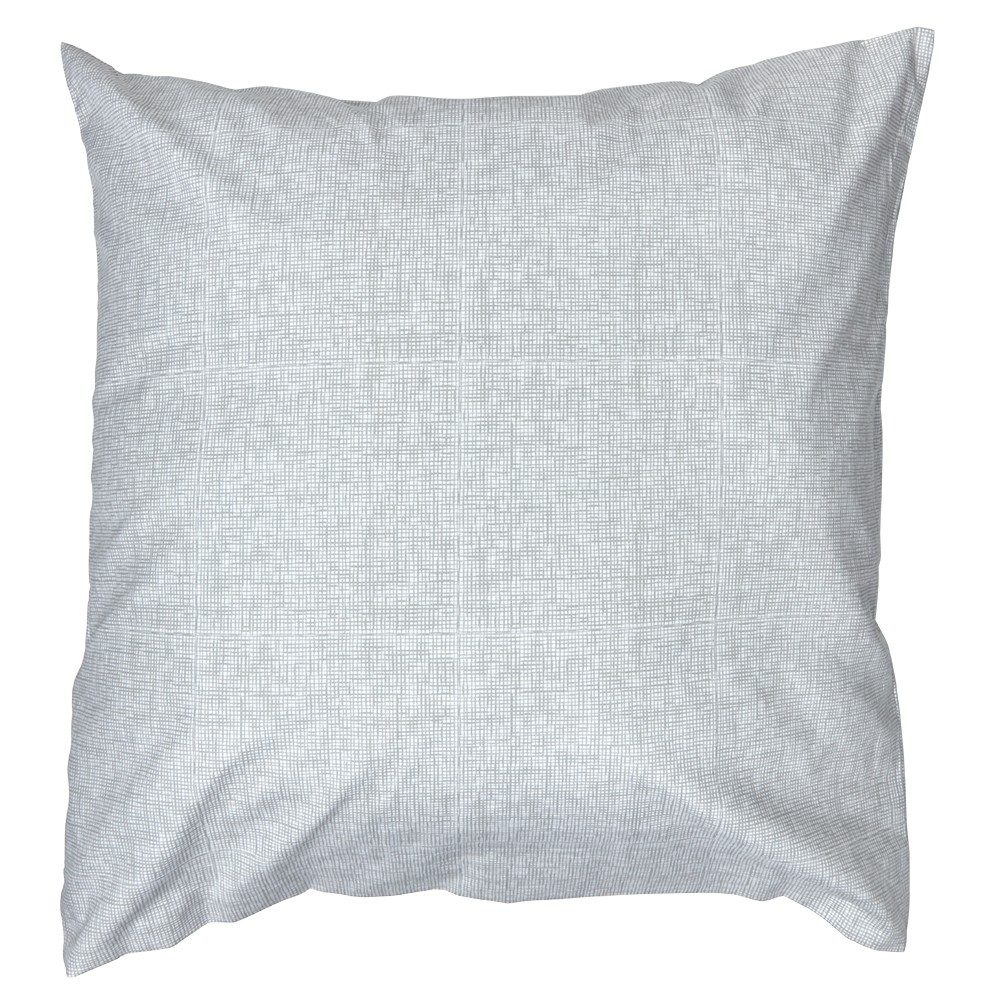 taie d'oreiller carrée imprimé blanc et gris (GiFi-535036X)