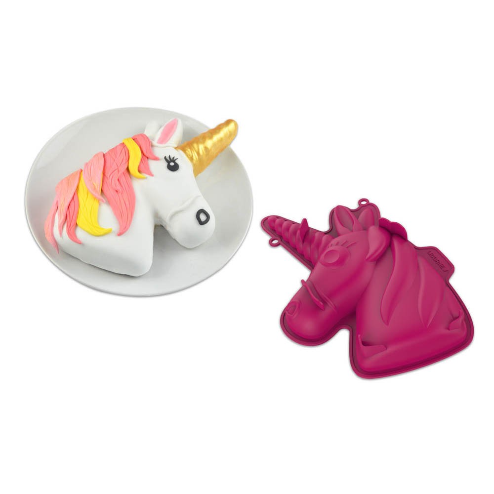 moule licorne 3d silicone rouge (GiFi-536687X)