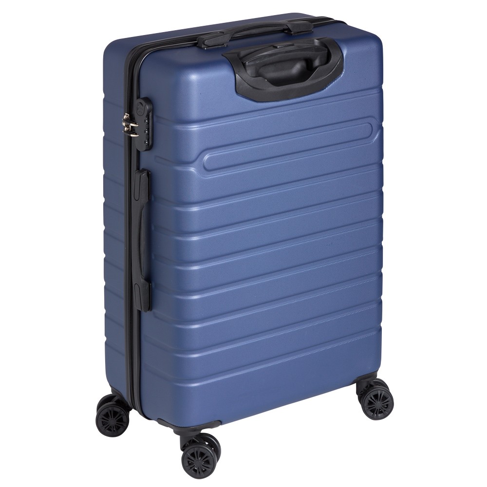 valise trolley rigide 4 roues bleu marine l. 60 cm (GiFi-537518X)