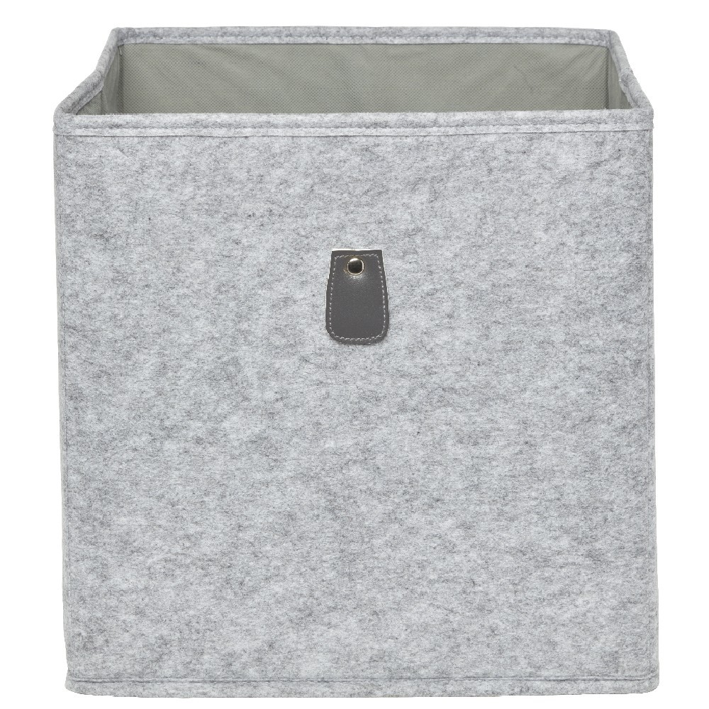 panière cubox 31x29x31cm feutrine gris (GiFi-541270X)
