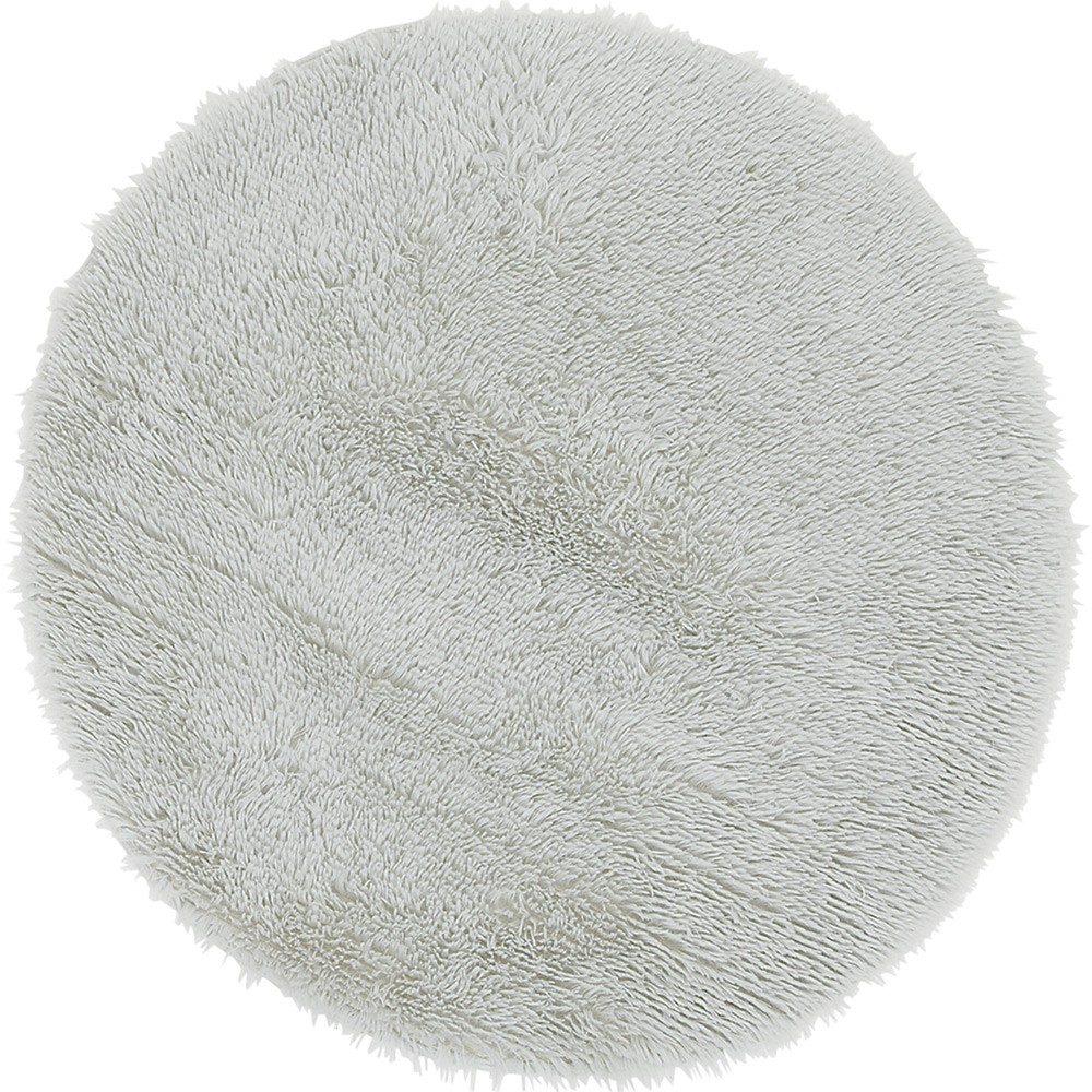 tapis rond fourrure shaggy gris clair (GiFi-545684X)