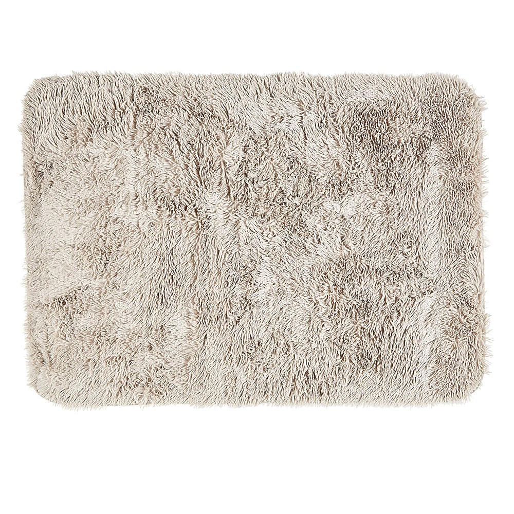 tapis rectangulaire fourrure shaggy taupe (GiFi-545687X)