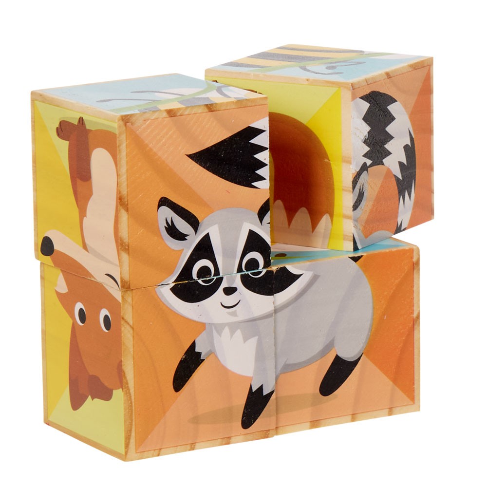 puzzle cube en bois animaux (GiFi-545752X)