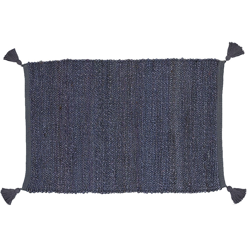 tapis rectangulaire jute bleu (GiFi-545822X)