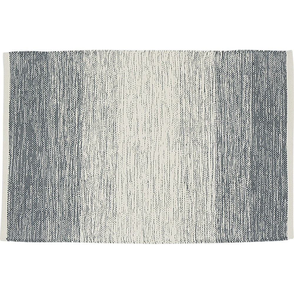 tapis rectangulaire dégradé rayure blanche et bleue (GiFi-545909X)